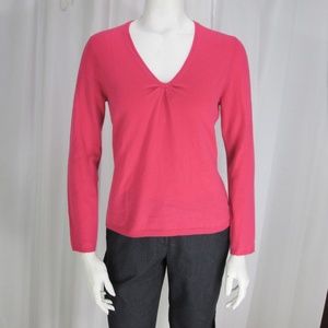 Talbots Bright Pink 100% Cashmere Pullover Sweater